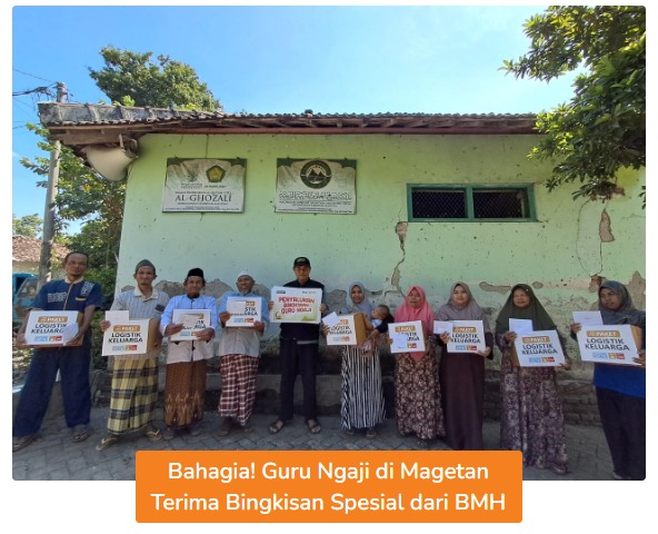 Bahagia! Guru Ngaji di Magetan Terima Bingkisan Spesial dari BMH